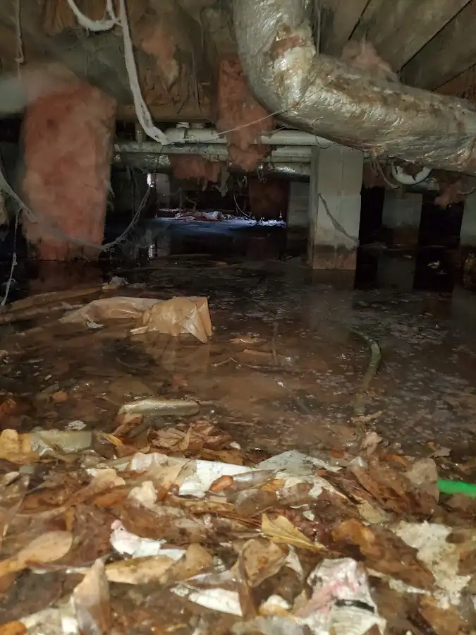 Crawl space flood assessment for Commercial Water Damage Restoration in Mountain House